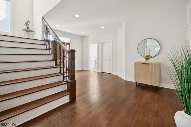 a view of entryway with wooden floor