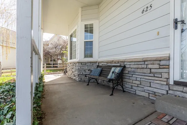 a view of outdoor space with seating area