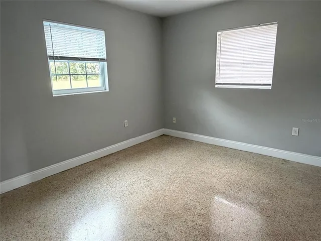 an empty room with a window
