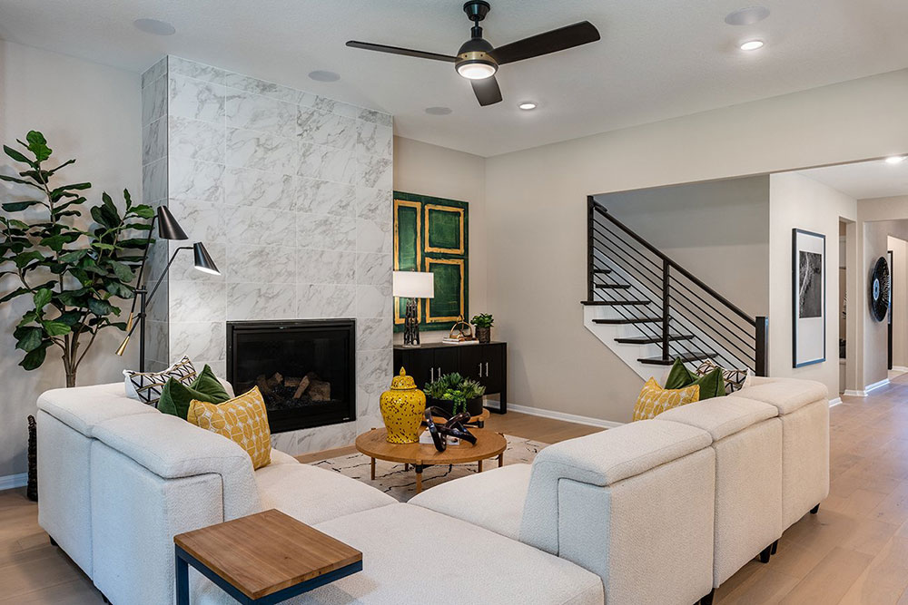 1212 Scenic Grn Loop Georgetown, TX 78628 - Photo 15 of 36 a living room with furniture and a fireplace