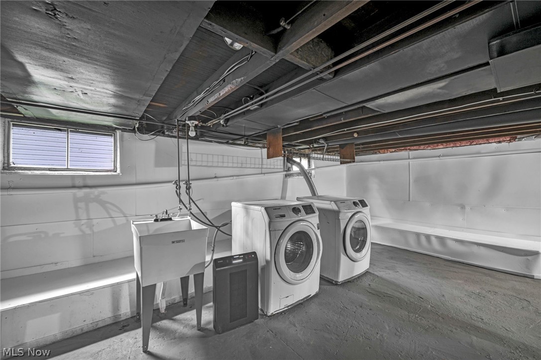 1603 Winchester Road Lyndhurst, OH 44124 - Photo 30 of 34 Full basement with wash and dryer.