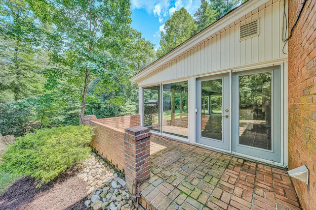 a house view with a backyard space