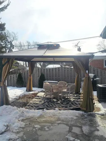 a view of outdoor space with seating area