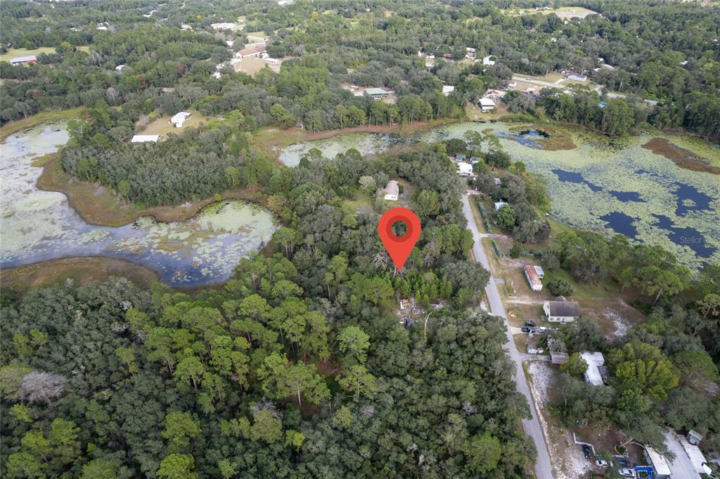 31615 Pinecrest Road Eustis, FL 32736 - Photo 4 of 6 an aerial view of a house with a yard and lake view