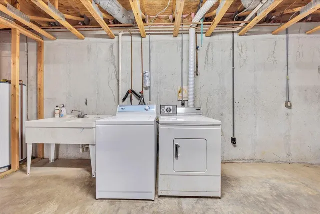 a bathroom with a sink vanity and a mirror