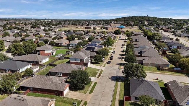 an aerial view of multiple house