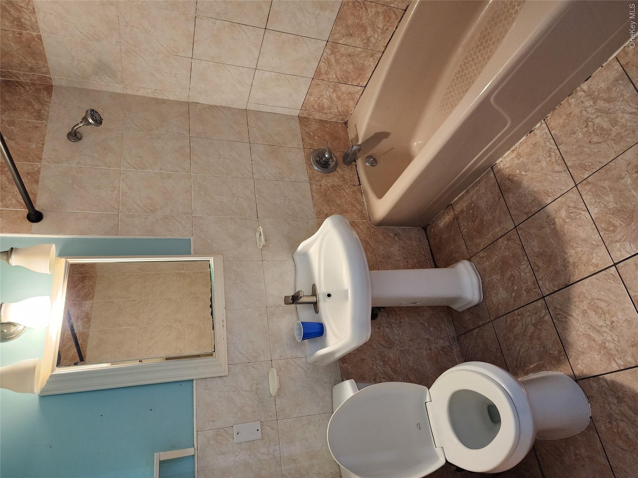 441 Morris Drive Valley Stream, NY 11580 - Photo 6 of 15 a bathroom with a sink a toilet and a bathtub