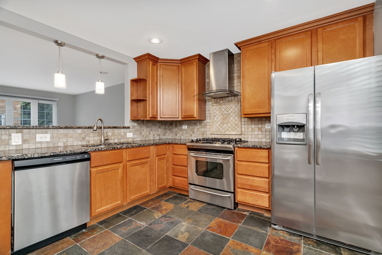 13 South Waiola Avenue, Unit 5 La Grange, IL 60525 - Photo 5 of 22 a kitchen with stainless steel appliances granite countertop a refrigerator and a sink