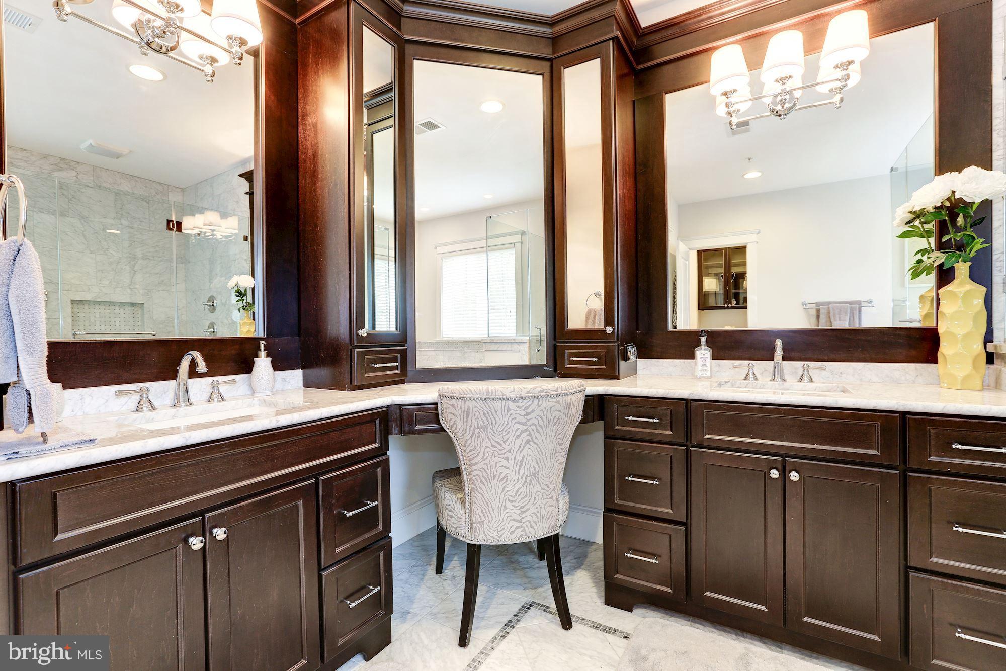 8919 Ridge Place Bethesda, MD 20817 - Photo 24 of 30 Master bath spa with dual vanities