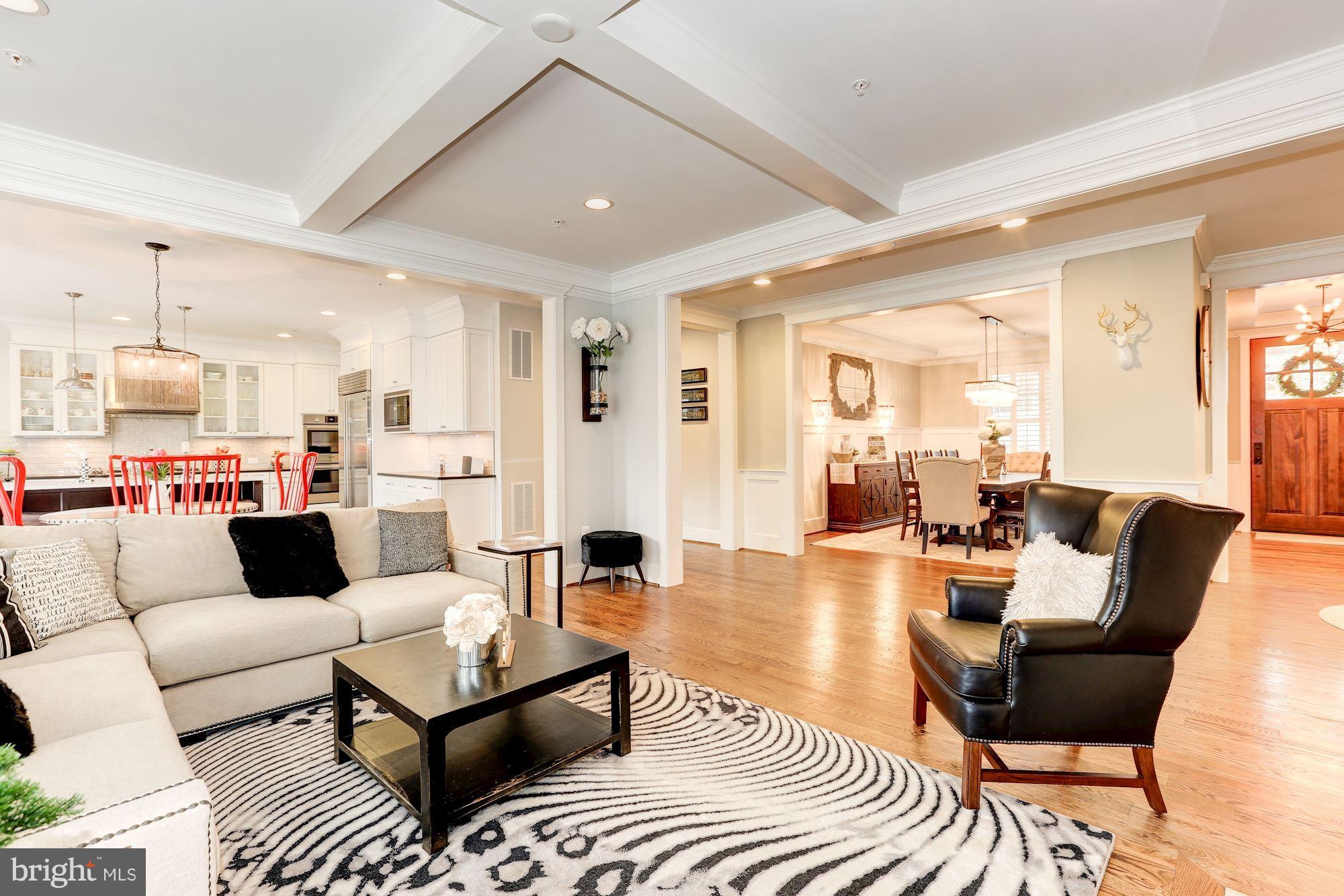 8919 Ridge Place Bethesda, MD 20817 - Photo 30 of 30 Open Floor plan with coffered ceilings