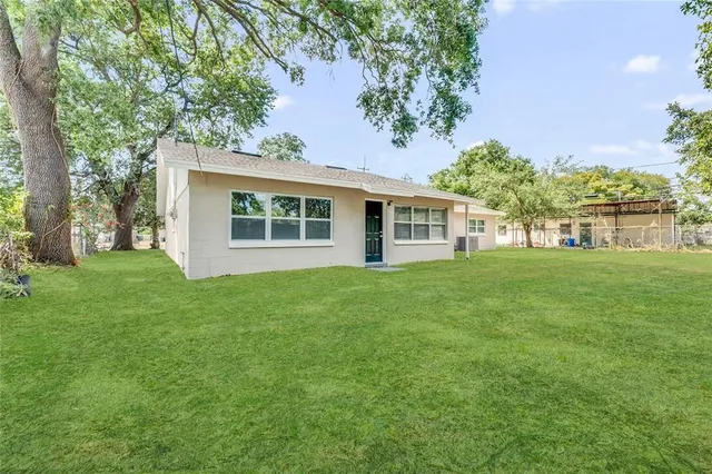 a house view with a garden space