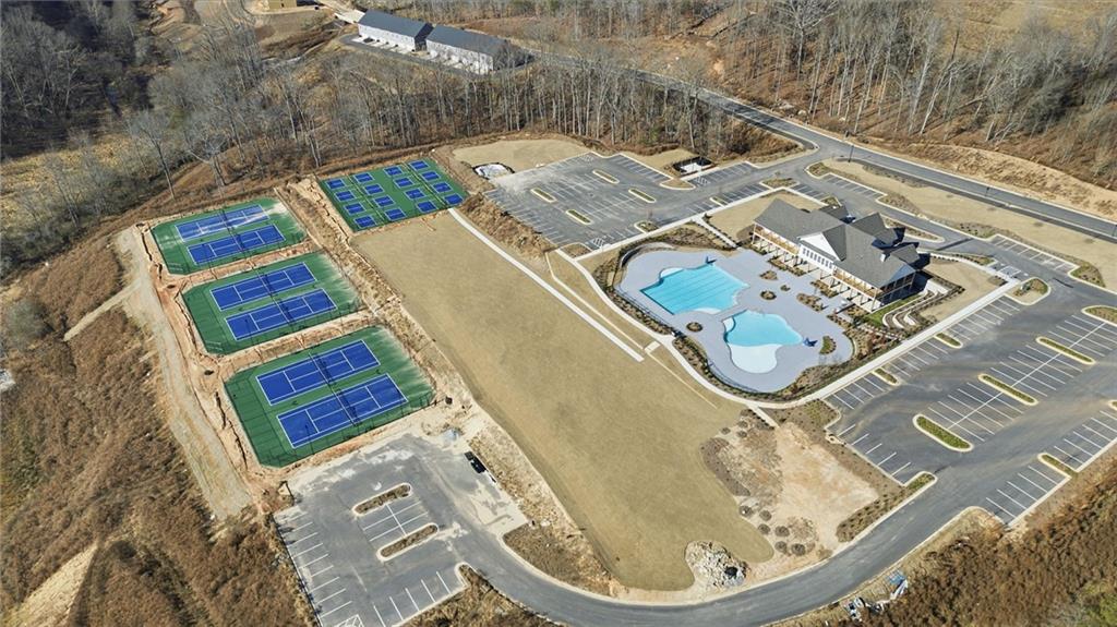 2540 Parkside Way Gainesville, GA 30507 - Photo 49 of 53 an aerial view of a house with a swimming pool