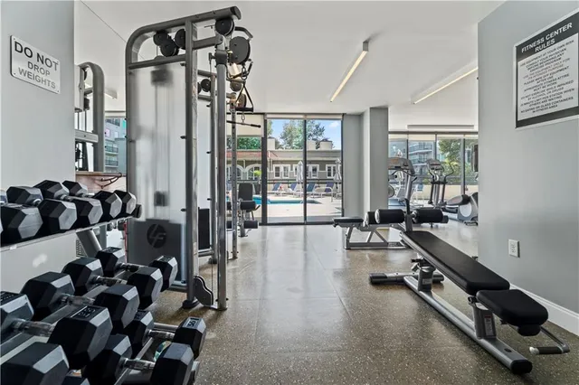 a view of a city with tall buildings