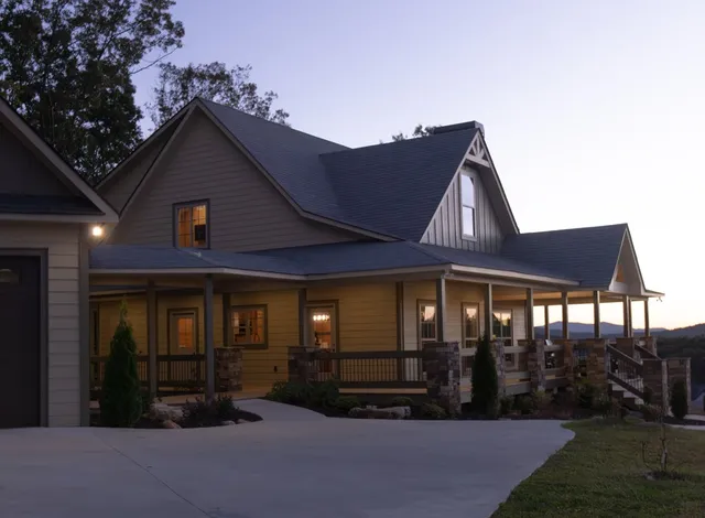 a front view of a house