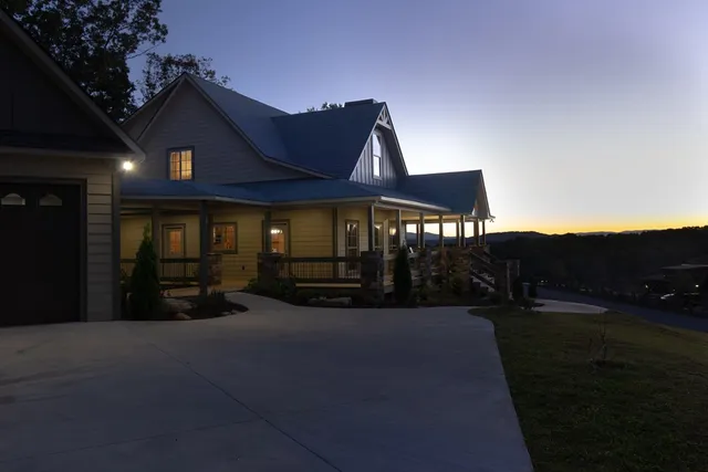 a view of a house with a porch