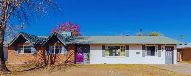 a front view of a house