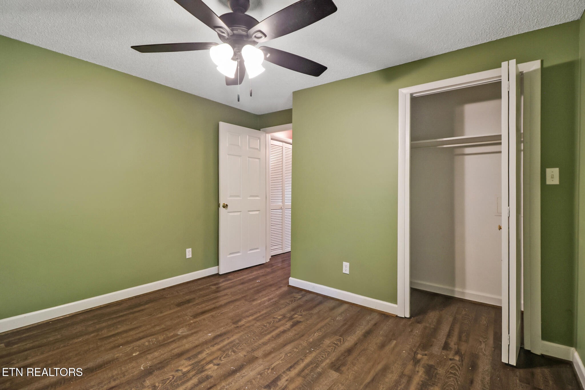 1271 Gouldstown Road Jamestown, TN 38556 - Photo 31 of 52 an empty room with wooden floor closet and windows