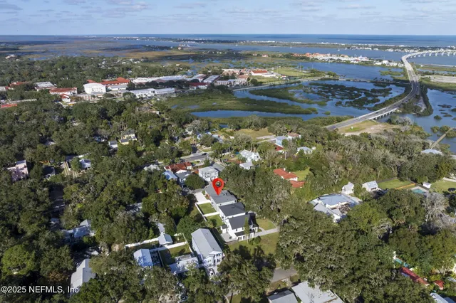 an aerial view of a city with lots of residential buildings