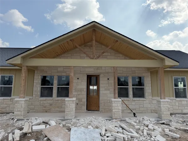 a front view of a house