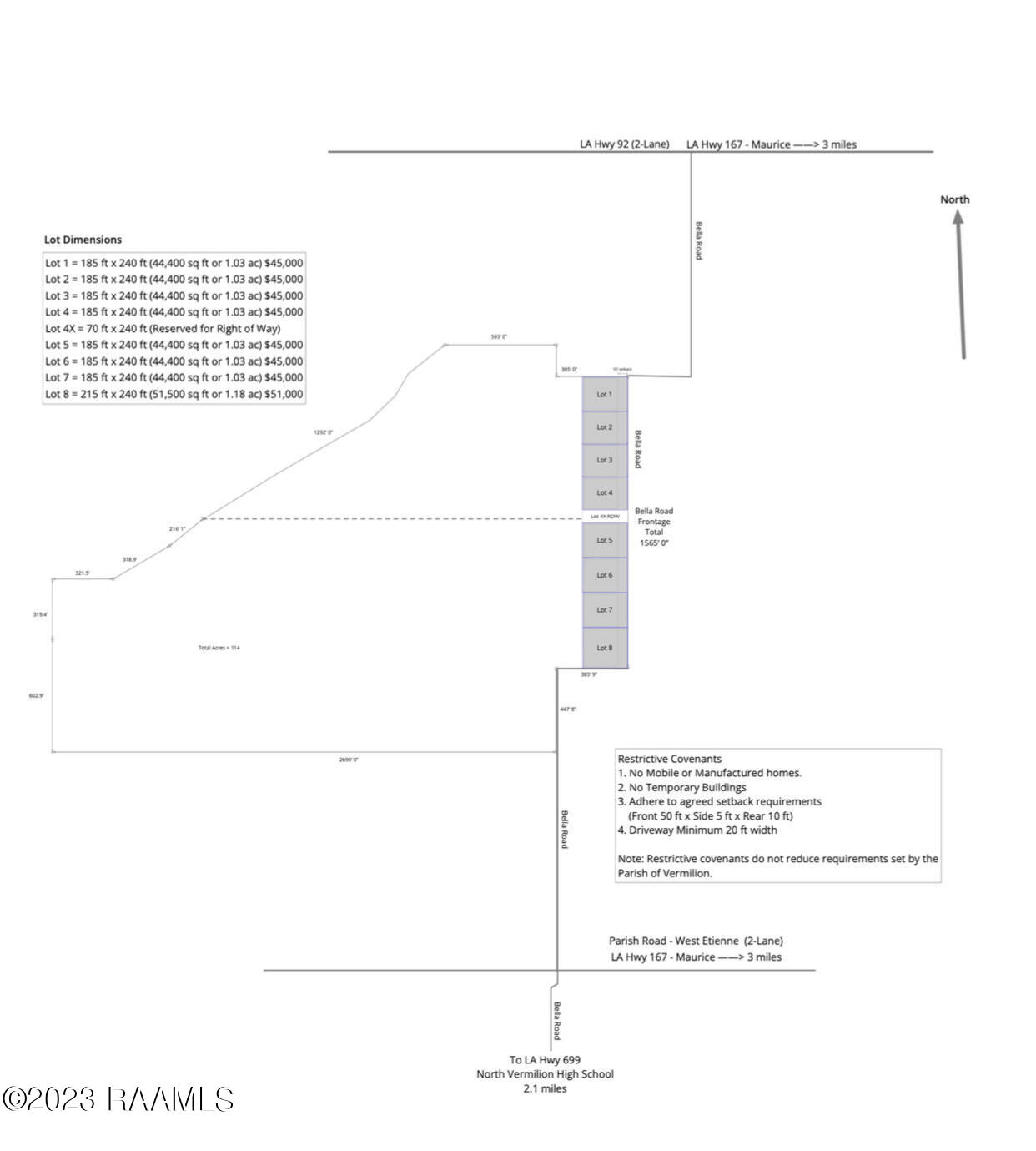 Tbd Bella Road Maurice, LA 70555 - Photo 6 of 11 Lot Description pic temp