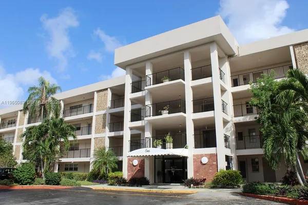 a front view of a building