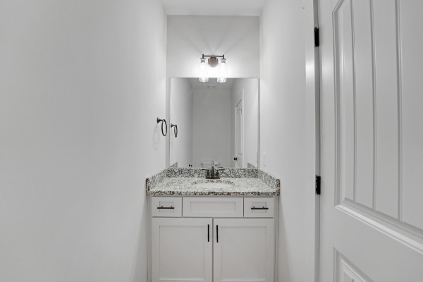 1100 Goose Drive Springfield, TN 37172 - Photo 16 of 19 a bathroom with a granite countertop sink and a mirror