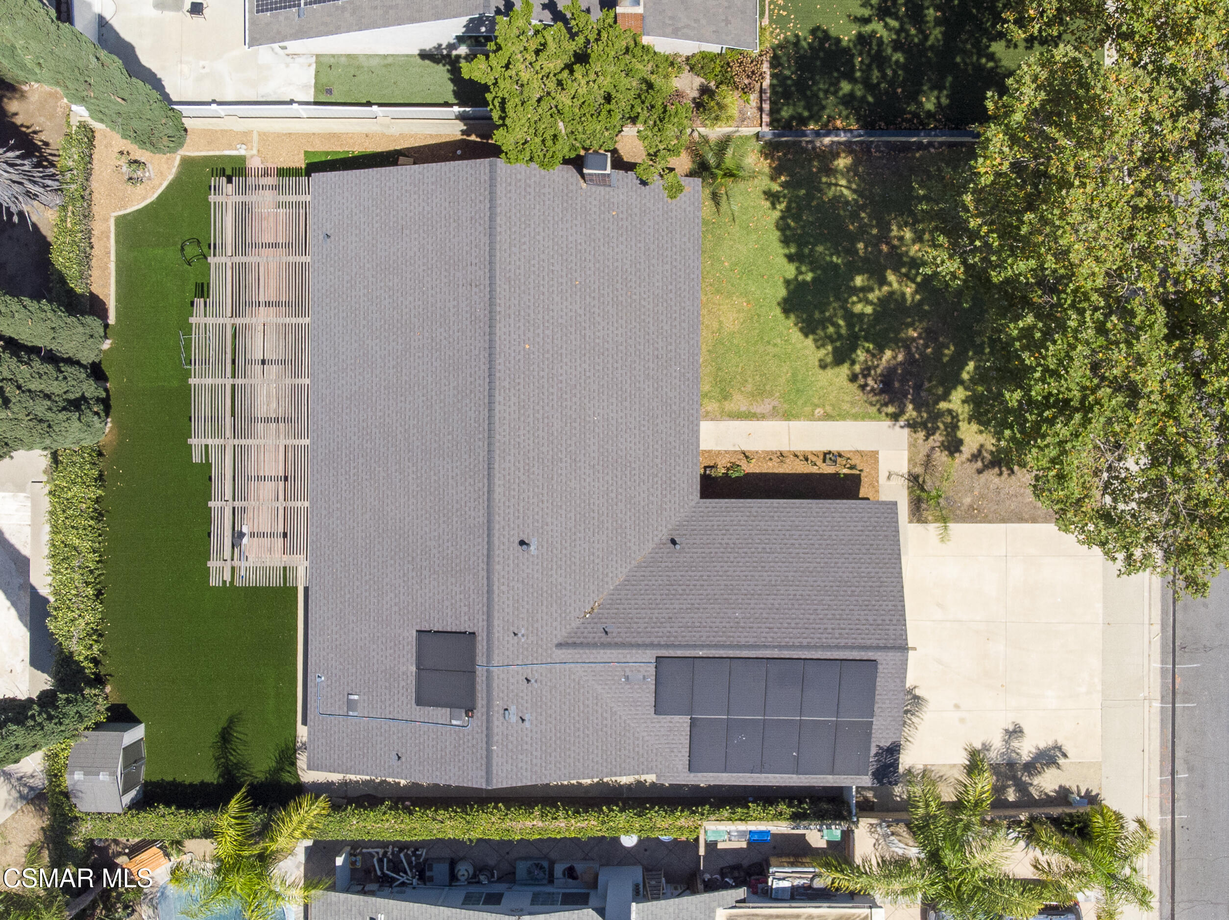 2367 St Clair Avenue Simi Valley, CA 93063 - Photo 30 of 41 a aerial view of a house with a yard and large tree