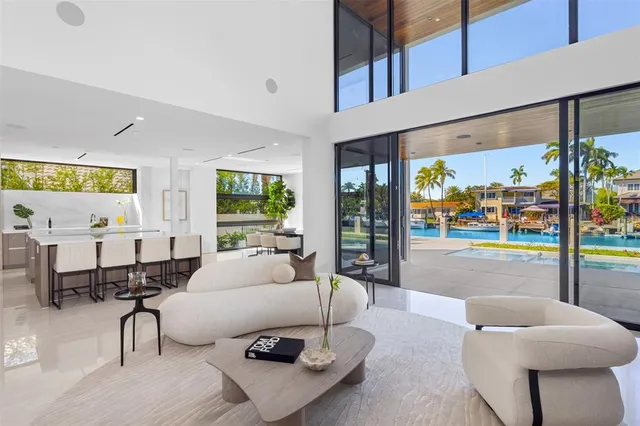 a view of living room with furniture and window