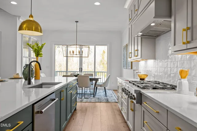 a room with cabinets