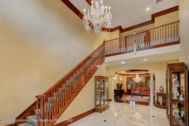 a view of entryway livingroom and hall