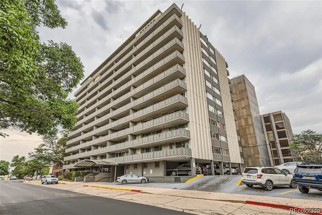 a front view of a building