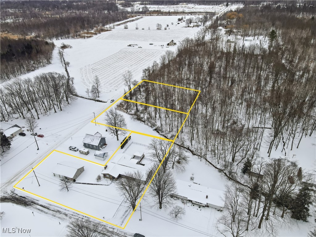 1381 Robb Road Conneaut, OH 44030 - Photo 45 of 50 Snowy aerial view featuring a view of countryside