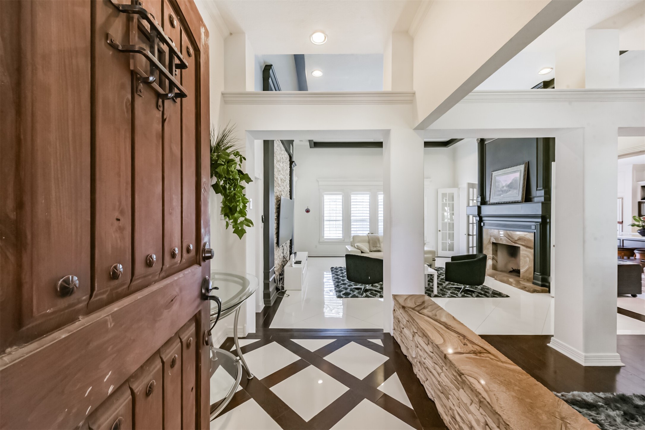 263 Wood Loop Street Houston, TX 77015 - Photo 2 of 48 a view of a living room and a balcony