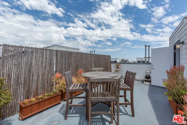 a view of a lake with a terrace