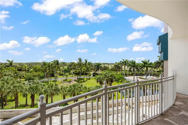 a view of a city from a balcony
