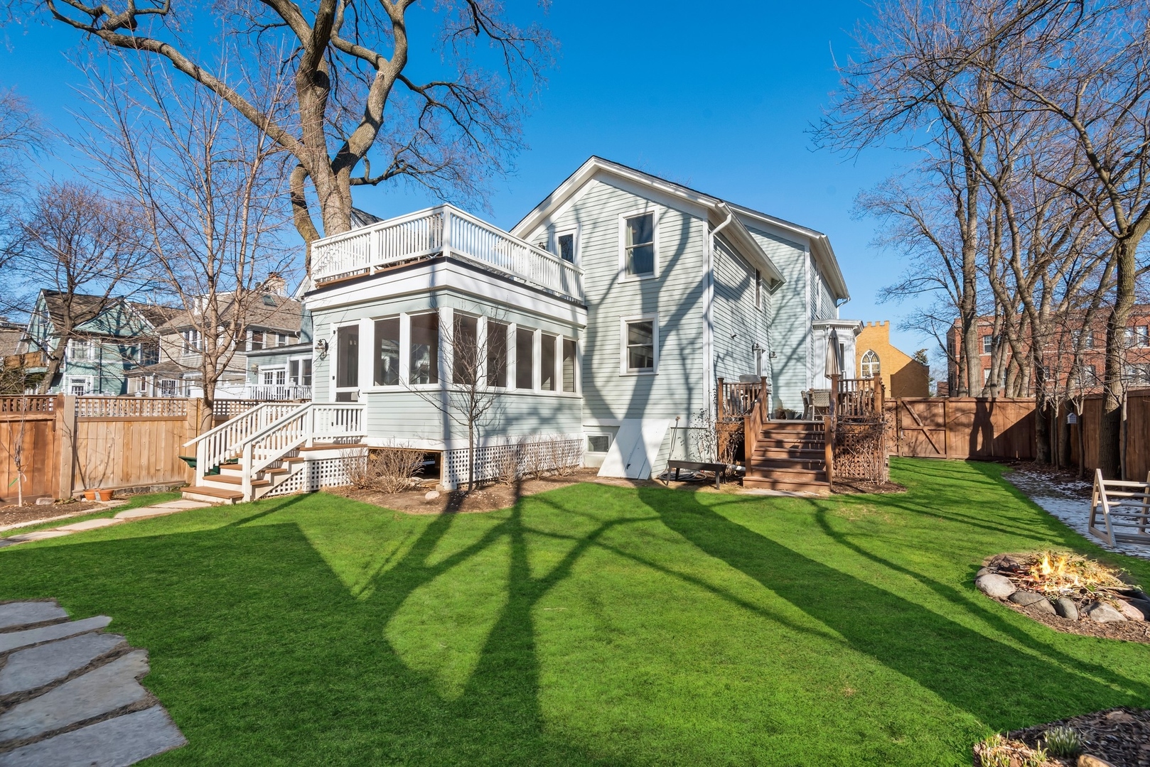 Undisclosed Address Evanston, IL 60201 - Photo 23 of 27 a view of a house with a yard