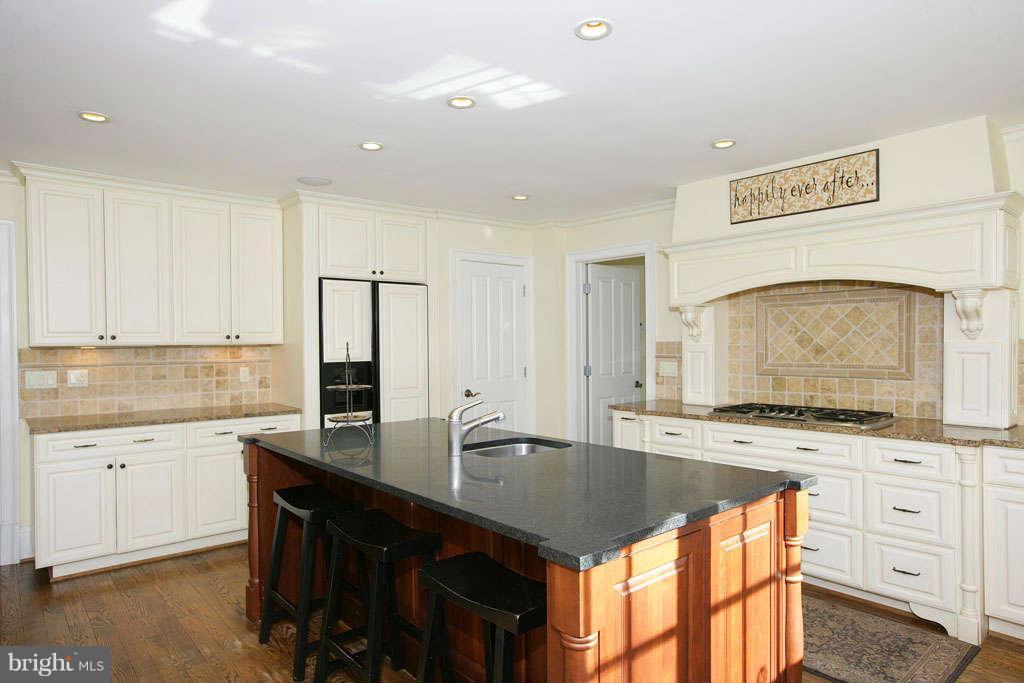10820 Lockland Road Potomac, MD 20854 - Photo 15 of 30 a kitchen with stainless steel appliances granite countertop a sink stove and cabinets