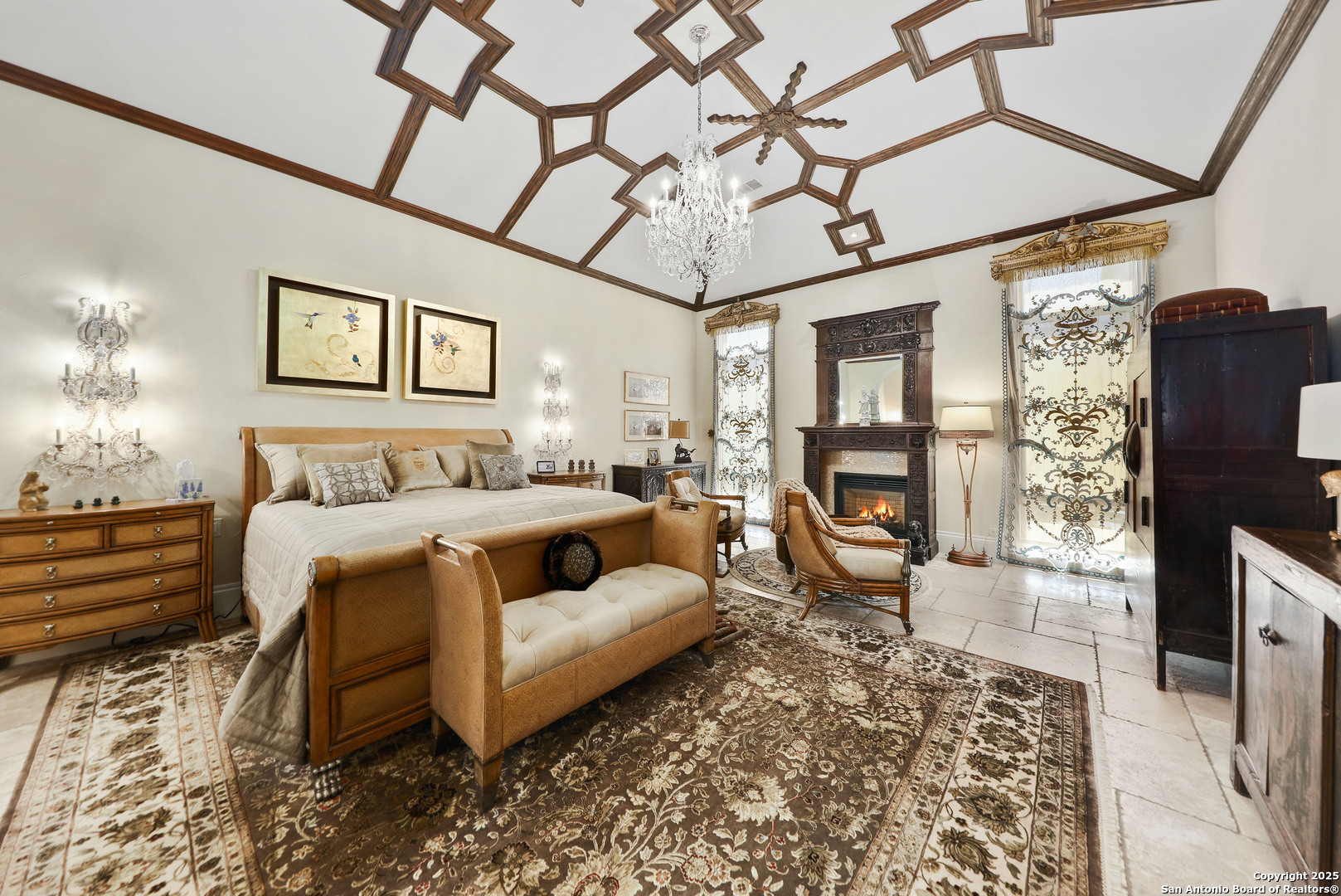 640 Terrell Road Terrell Hills, TX 78209 - Photo 13 of 34 a spacious bedroom with a bed a couch and dresser