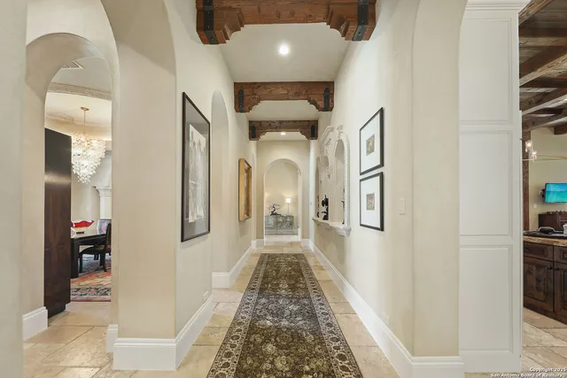 a front view of a house with a hallway