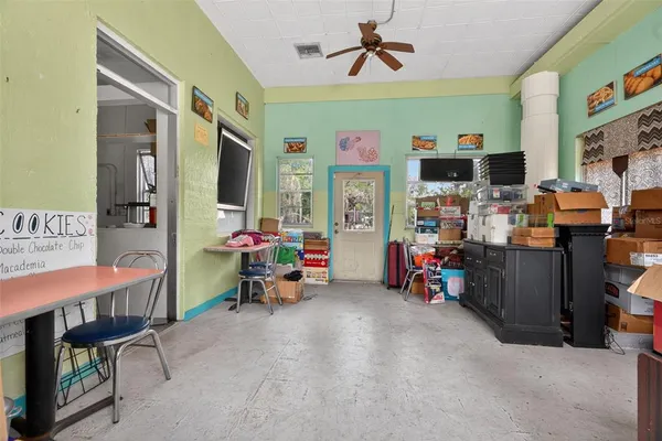 a view of a room with music instruments