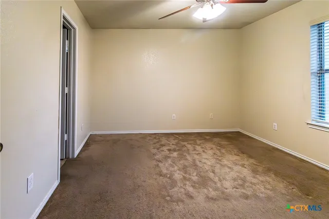an empty room with an entryway
