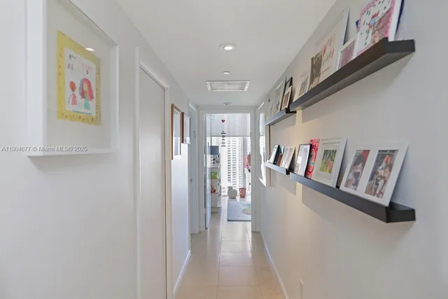 a view of a hallway with interior of the house
