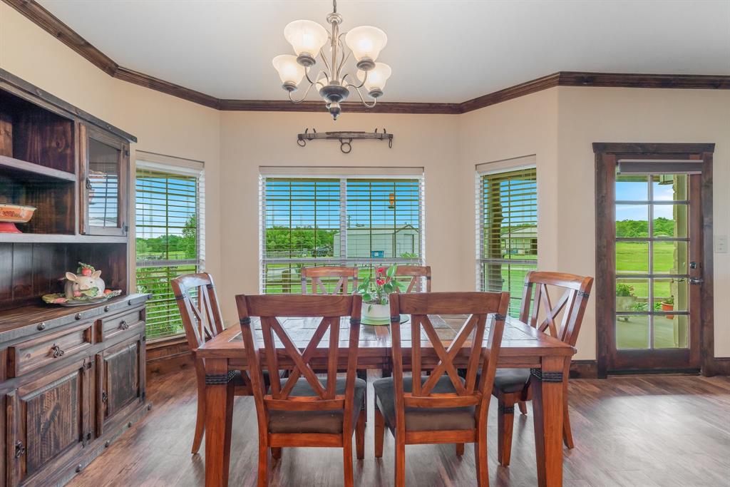 289 Blackjack Road Valley View, TX 76272 - Photo 24 of 40 a view of a dining room with furniture window and outside view