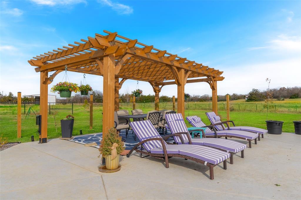 289 Blackjack Road Valley View, TX 76272 - Photo 5 of 40 a view of swimming pool with outdoor seating and yard