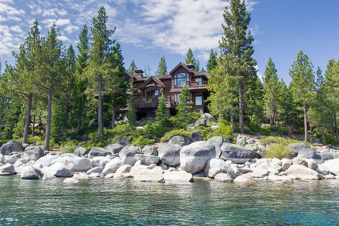 8217 Meeks Bay Avenue Meeks Bay, CA 96142 - Photo 1 of 14 a view of a lake with houses