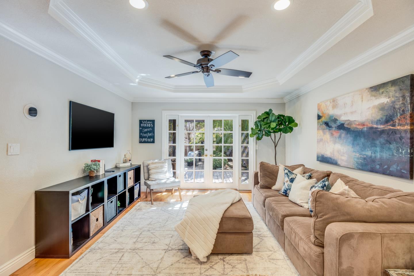 1570 Walnut Drive Campbell, CA 95008 - Photo 12 of 68 a living room with furniture and a flat screen tv
