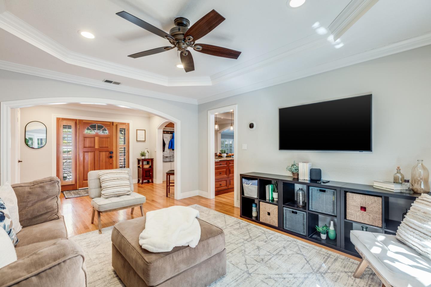 1570 Walnut Drive Campbell, CA 95008 - Photo 17 of 68 a living room with furniture and a flat screen tv
