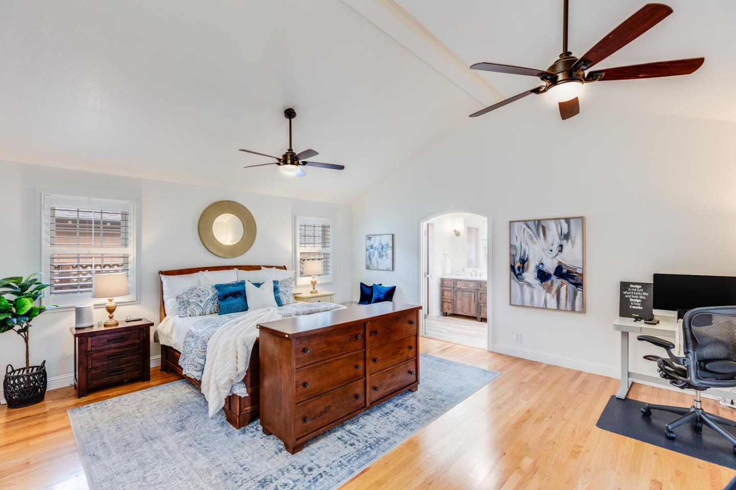 1570 Walnut Drive Campbell, CA 95008 - Photo 41 of 68 a bedroom with a bed and wooden floor