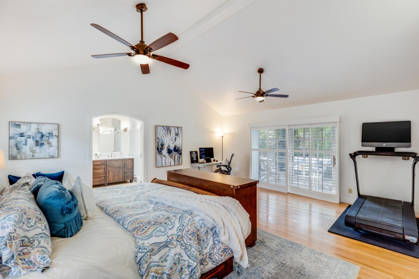 1570 Walnut Drive Campbell, CA 95008 - Photo 42 of 68 a bedroom with a bed and a flat screen tv