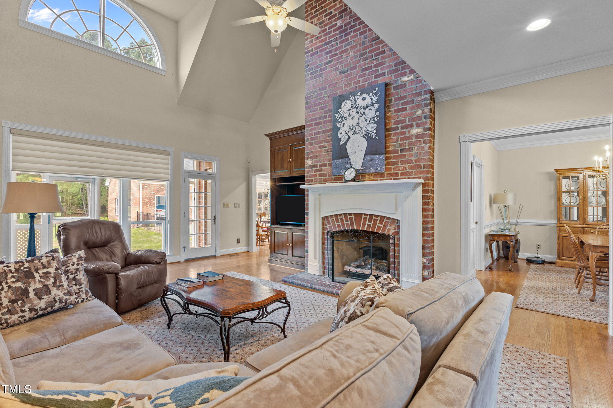 5405 Carbonton Road Sanford, NC 27330 - Photo 9 of 63 a living room with furniture and a fireplace